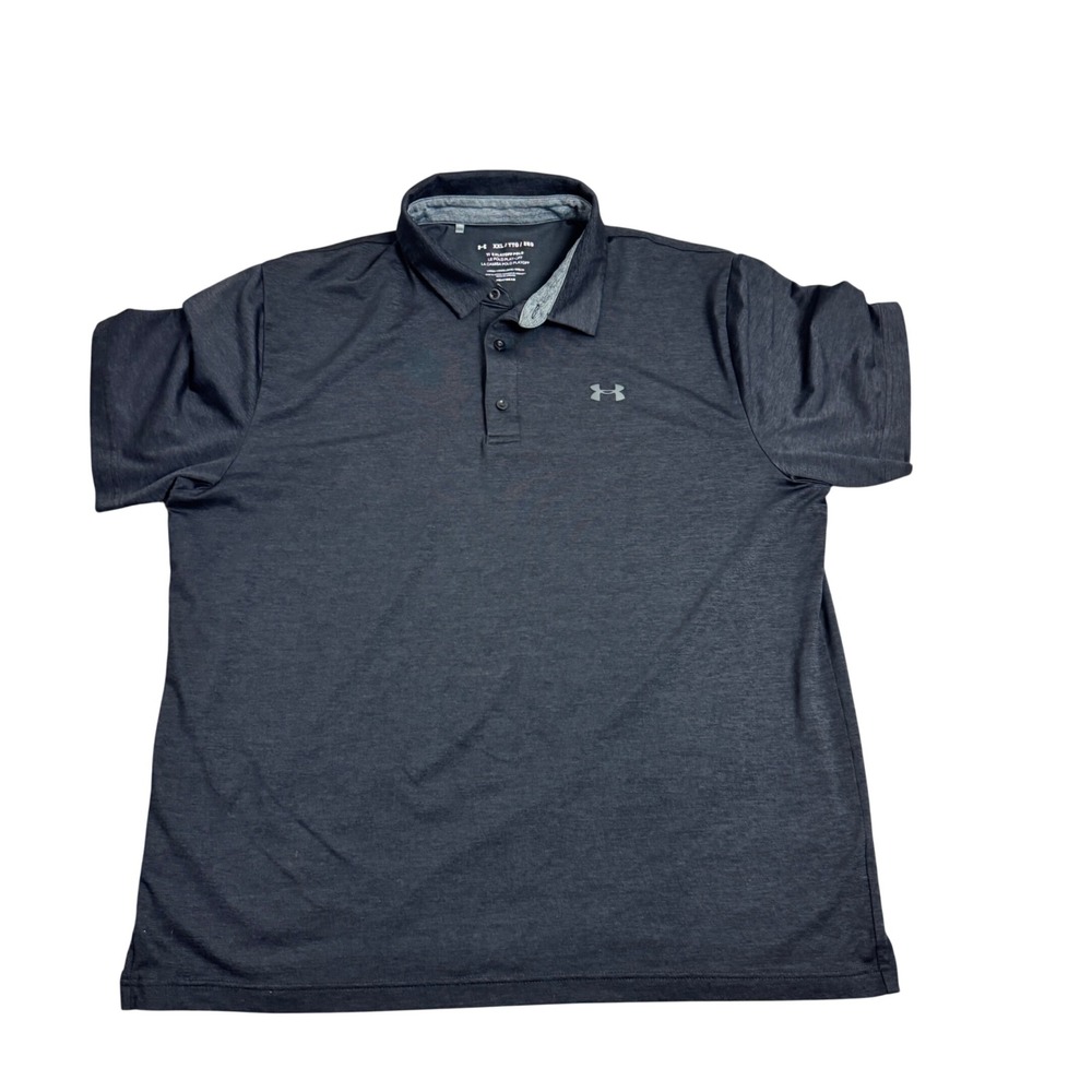 Under‎ Armour Playoff Polo Shirt Mens XXL Charcoal Heather HeatGear Loose Fit
